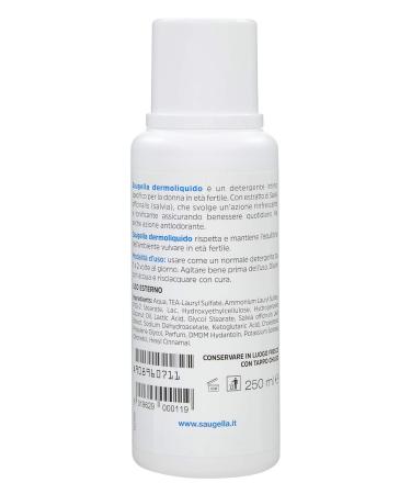Saugella Dermoliquid Intimate Hygiene Detergent 250 ml | Gentle & Effective Cleanser for Personal Care Buy Internationally - Buy Online on GoSupps.com