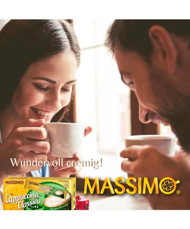  MASSIMO MASSIMO Classico Cappuccino 160 Sticks 16 x 10 Sticks 12.5g Cocoa Powder Soluble Coffee Instant Capccino Quick Brew - Buy Online on GoSupps.com