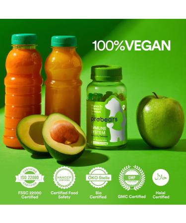 Strengthen Your Immune System with Probears - Vegan Gelatin-Free Vitamin C Zinc Selenium & B Vitamins Gummy Bears - 60 Pieces (3-Pack) - Gluten-Free & Halal - Buy Online on GoSupps.com