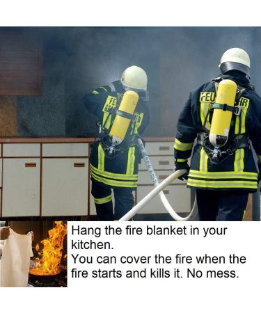 5X Fire Blanket Fire Suppression Emergency Kit - Fiberglass Flame Retardant Survival Safety Blankets for Kitchen, Fireplace, Car, Office, Warehouse - 5 Pack (39.3 X 39.3 inch) - Buy Online on GoSupps.com