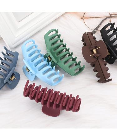 12 Pack Large Hair Claw Clips for Women - Matte Banana Clips for Strong Hold - Hair Clamps for Thin and Thick Hair - Perfect Christmas Gifts - Buy Online on GoSupps.com