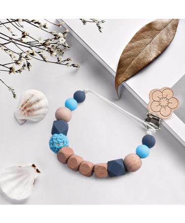 Uieamsio 15-Piece Wooden Pacifier Clip Set - DIY Baby Pacifier Chains & Accessories for International Shipping - Buy Online on GoSupps.com