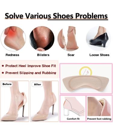12 Pair Heel Inserts for Shoes - Protectors Cushions & Pads to Prevent Heel Pain & Blisters | Perfect Fit for Loose Shoes - Buy Online on GoSupps.com