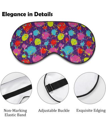 Hand Painted Circles Dot Sleep Mask for Women | Adjustable Eye Shades with Elastic Strap | Comfortable & Stylish Sleeping Cover - Buy Online on GoSupps.com