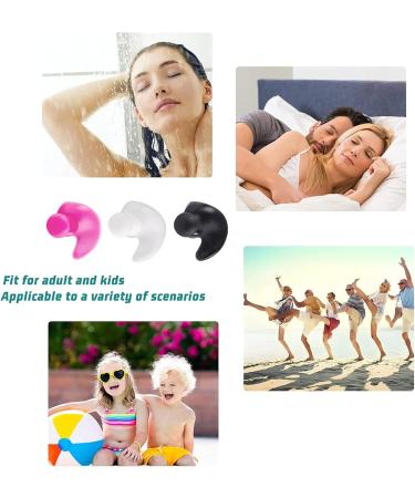 Macrohu Silicone Waterproof Earplugs for Sleeping | Reusable Soft Earplugs for Snoring Swimming & Hearing Protection - Black (Size S) - Buy Online on GoSupps.com