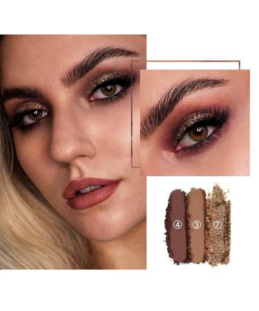 Portshade Palette: 10 High-Pigmented Eyeshadows in Red Rose Gold Silver & Brown - Glitter & Matte Makeup for Long-Lasting Looks | International Shipping Available - Buy Online on GoSupps.com