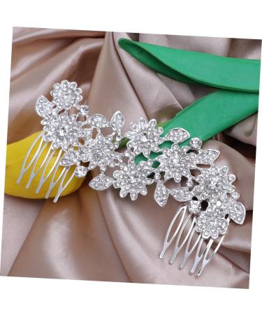 Ipetboom Flower Hair Comb Bridal Side Combs Bridal Hair Comb Women Hair Accessories for Brides Crystal Hair Clip Bridal Headpiece Pearl Tiara Rhinestone Hair Comb Cute Miss Princess - Buy Online on GoSupps.com