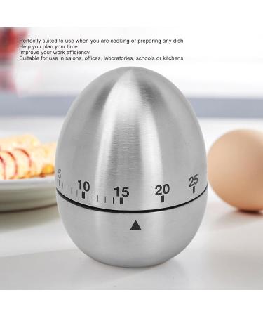 Verdingly Stainless Steel Egg-Shaped Mechanical Rotating Timer | Kitchen & Sauna Use | Clear Scale & Memory Feature - Buy Online on GoSupps.com