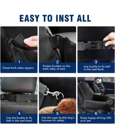 BCOCHAO Dog Car Seat - Safe and Comfortable Pet Booster Seat for Travel - Easy to Clean - Gray - Buy Online on GoSupps.com