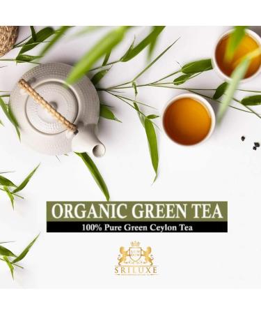 SRILUXE - Premium Quality Ceylon Organic Loose leaves Green Tea | Sri Lankan Luxury Tea | Freshly Harvested 100% Natural Tea | Detox Tea High in Antioxidants (Green Loose Leaves 250g) - Buy Online on GoSupps.com