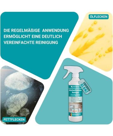 HOTREGA Kitchen Front Cleaner High Gloss 500ml | Intensive Kitchen Cleaning Solution | 3-Pack Option - Buy Online on GoSupps.com