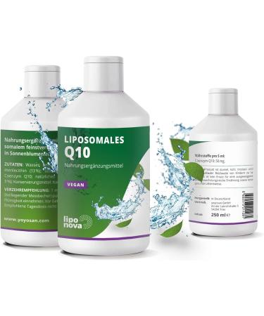 Shop Yoyosan Liposomal Coenzyme Q10 - 250ml | High Dose Ubiquinol | Vegan & Bioavailable | Superior to Capsules & Powders - 50 Days Supply - Buy Online on GoSupps.com