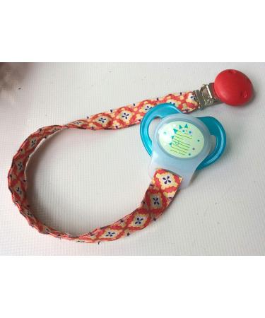 Handmade Vintage Tie Pacifier Chain - Upcycled Brown Silicone Clip Strap for Babies | Miniblings - Buy Online on GoSupps.com