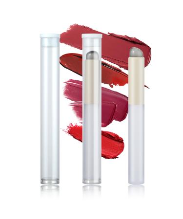2 Pcs Silicone Lip Concealer Makeup Brushes Soft Fingertips Lip Brush with Dust Covers Silicone Lip Applicator Reusable Blending Brush Lipstick Smudge Brush for Lipstick Gloss Balm Eyeshadow