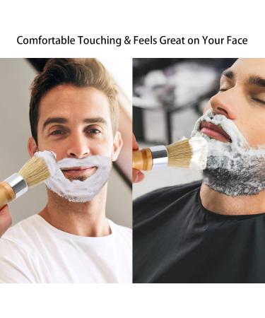 Genixart Shaving Brush Nature Bristle Shave Brush Luxury Shaving Brushes for Men as Gift for Father Boyfriend Husband (2 pcs Gift Pack) 2pcs Pack - Buy Online on GoSupps.com