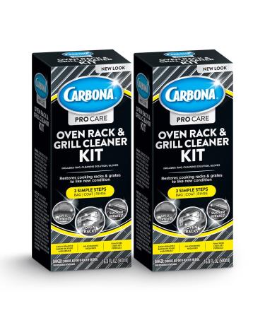 Carbona Oven Rack & Grill Cleaner | Eliminates Thick Grease & Build-Up | Griddle & BBQ Cleaning Solution | 16.8 Fl Oz, 2 Pack 16.8 Fl Oz (Pack of 2)