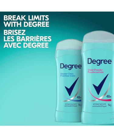 Degree Antiperspirant Stick for 48 Hour Sweat & Odour Protection Sheer Powder Deodorant for Women keeps you feeling fresh & dry 74 g - Buy Online on GoSupps.com