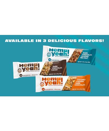 Buy Manitoba Harvest Hemp Yeah! Dark Chocolate Cacao Protein Bars - 12 Pack (1.59 oz Each) - Healthy Snack Option - Buy Online on GoSupps.com