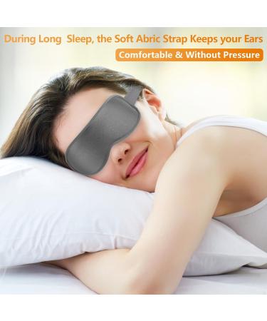 3D Contoured Cup Sleeping Eye Mask Soft Breathable & Comfortable for Travelers & Side Sleepers | Adjustable with Silicone Ear Plugs for Noise Reduction - Buy Online on GoSupps.com