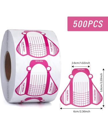 G2PLUS Paper Nail Forms for Gel Builder - 500PCS Adhesive Extension Stickers - Large Nail Builder Forms for Gel Nails - 500 Count Rose - Buy Online on GoSupps.com