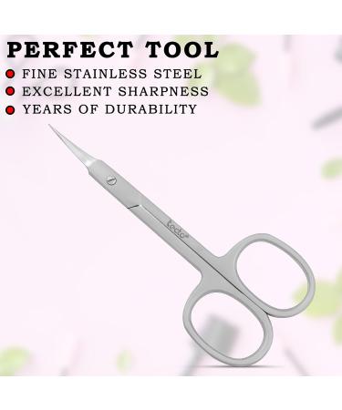 Tecto Professional Nail Scissors Stainless Steel Manicure Scissors Multi-Purpose Small Eyebrow Toenail for Women and Men (Curved Nail Scissor) (Extra fine tip Nail Scissor) - Buy Online on GoSupps.com