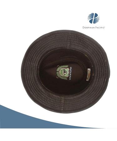 Dorfman Pacific Men's Indiana Jones Weathered Cotton Hat - Large Dark Brown - Buy Online on GoSupps.com