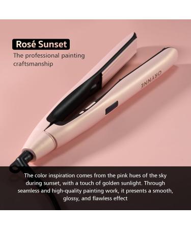Buy Ros Sunset Flat Iron Hair Straightener - 2 in 1 Ionic Curler & Smoothing Tool Fast Heat Ceramic Dual Voltage for All Hair Types - International Shipping Available - Buy Online on GoSupps.com