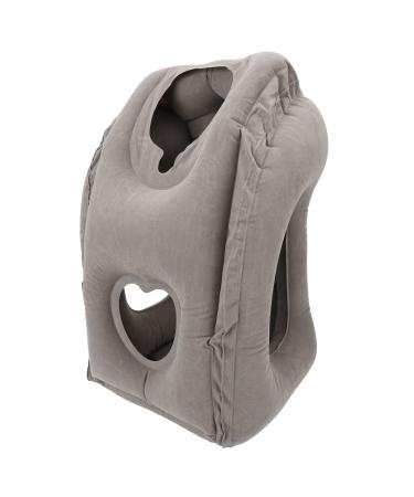 Verdant touch sleeping pillow inflatable travel snack cushion multifunctional support pillow for travel breathable relieves fatigue 180 headrest compact and portable