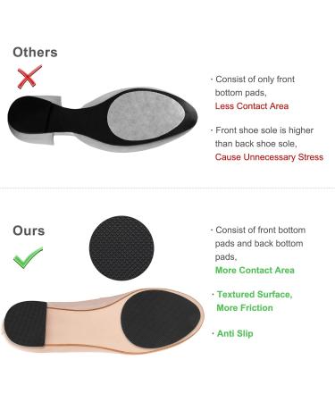 Black Shoe Grips and Traction Pads - 4 Pairs Non-Slip Shoe Pads with Rear Sole Pads - Buy Online on GoSupps.com