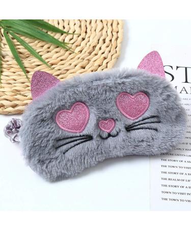 4 Pack Cute Animal Sleeping Masks for Girls and Women - Soft Plush Blindfolds for Kids, Teens - Perfect for Travel, Nap, and Night Sleeping - Buy Online on GoSupps.com