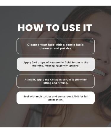 Purifect Plumping Pure Hyaluronic Acid Serum for Face Bundle with Purifect Collagen Anti-aging Facial Serum 30ml each by Symphony Beauty Hydrates Firms & Supports Skin Renewal Gift Set (2 Items) - Buy Online on GoSupps.com