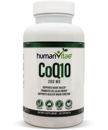Human Vitae Premium CoQ10 200 mg - 60 Capsules for Heart Health and Energy Support