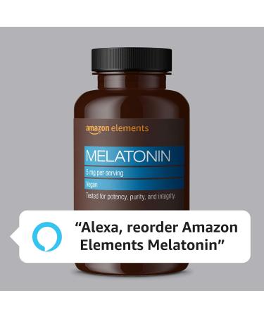 Amazon Elements - Melatonin 5mg Capsules Helps with Occasional sleeplessness Vegan Unflavored 195 Count (Pack of 2) 6 Month Supply (Packaging May Vary) - Buy Online on GoSupps.com