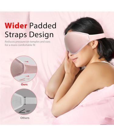 3D Sleep Mask with Earplugs - 100% Blackout Eye Mask Washable & Lightweight for Ultimate Sleep Comfort (Pink - Buy Online on GoSupps.com
