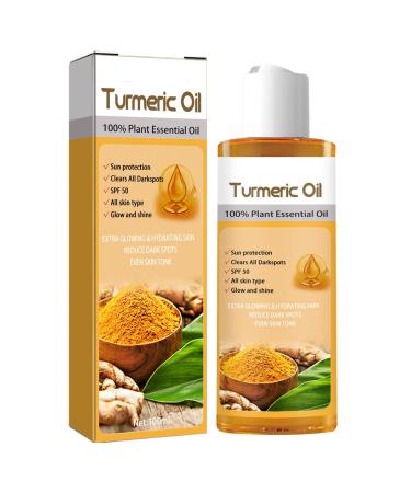 Turmeric Essential Oil Turmeric Firming Anti Aging Face Oil and Serum Turmeric Oil for Facial Skincare Body Oil for Dry Skin Face Oil Moisturiser Smooth Skin Tone & Oil Control (1)