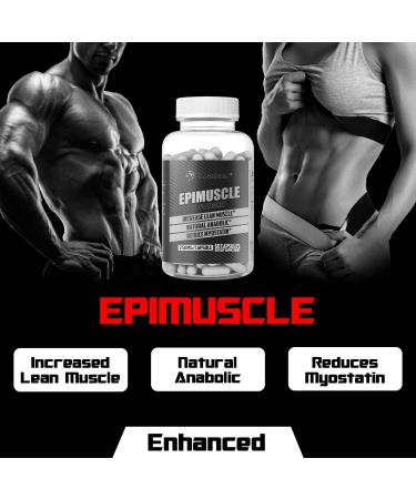 Enhanced Athlete Epimuscle - Natural Anabolic Supplement | Increase Lean Mass & Reduce Myostatin | 250mg Pure Epicatechin | 60 Capsules - Buy Online on GoSupps.com