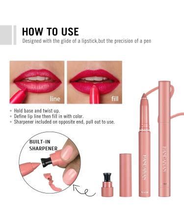 Shop 6 Colors Matte Lipstick & Lip Liner Pencil Set - Waterproof Long Lasting Professional Lip Makeup Kit - Buy Online on GoSupps.com