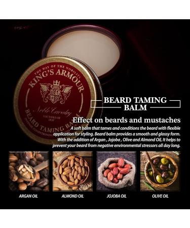 King's Armour Luxury Beard Care Balm 50 ml - Baume Premium Beard Tamer - Soin et Protection Intensifs Beard Balm - Buy Online on GoSupps.com