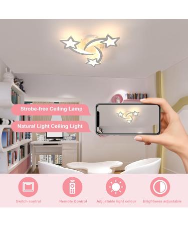 Seamoon Dimmable LED Ceiling Light 30W 3375LM | Modern 3-Light Lamp with Remote/App Control | Perfect for Living Room & Children's Room | 3000K-6500K Adjustable | 50cm - Buy Online on GoSupps.com