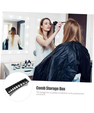 8 PCs COMB Storage Rack | Electric Plastic Comb & Mustache Trimmer Case | Barber Clipper Tray & Hair Scissors Container - Fader 25x8cmx4Pcs Black - Buy Online on GoSupps.com