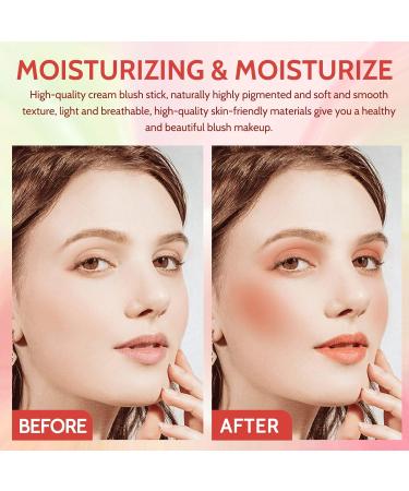 Tongyend 3-in-1 Cream Blush Stick for Lip, Cheek, and Eye - Waterproof & Lightweight Pink Blush for Women - 46g - Buy Online on GoSupps.com