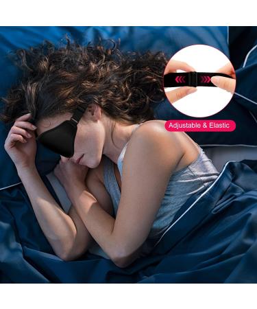 Supregear 3D Contoured Sleep Mask - Comfortable Eye Cover for Men and Women - Perfect for Travel, Naps, and Deep Sleep - 100% Light Blocking - Black - Buy Online on GoSupps.com