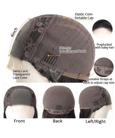 20 Inch Body Wave Lace Front Human Hair Wig for Black Women | Pre Plucked with Baby Hair | Natural Color 150% Density | Brazilian Hair | 4x4 Lace Closure - Buy Online on GoSupps.com