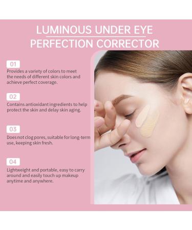 Luminous Undereye Perfection Corrector Concealer Essence Concealer Illuminating Complexion Perfector Hydrating and Long-Lasting Makeup (Ivory White 7 g) - Buy Online on GoSupps.com