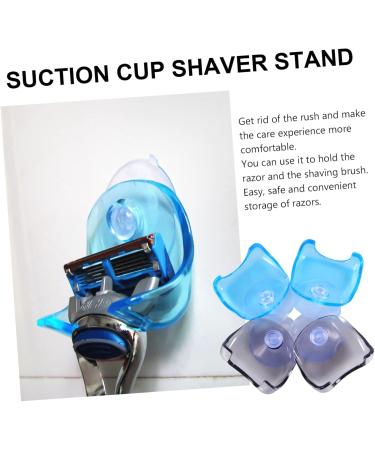 Housoutil 4-Piece Shaver Holder Set | Magic Wand Suction Razor Rack | Premium Bad Suction Hook for Easy Razor Storage - Buy Online on GoSupps.com