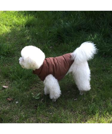 Joydaog 2-Layer Fleece Lined Dog Jacket - Warm Winter Vest for Medium Dogs - Windproof & Extra Soft - Brown - Buy Online on GoSupps.com