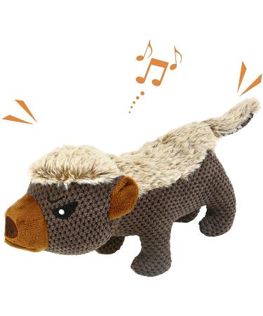 Iokheira dog toys squeaking dog toys for large dogs cuddly toy dog with crinkle paper filled dog play stuff for puppies small medium large dogs beige brown honeydachs - Buy Online on GoSupps.com