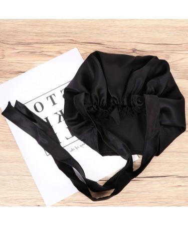 Milist Adjustable Silk Sleeping Hat - Elastic Bonnet for Women & Girls | Black Hair Care Cap & Portable Dome Cover - Buy Online on GoSupps.com