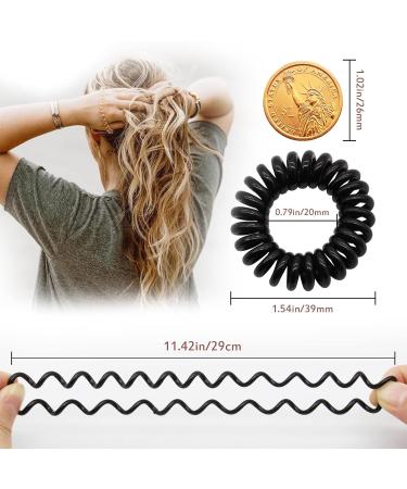Rayyl Spiral Hair Gum - 36 Pain-Free Elastic Hair Ties for Thick Hair | Seamless Ponytail Holders for Women & Girls - Buy Online on GoSupps.com