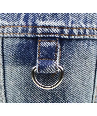 Feiling Jeans Dog Jacket - Denim Dog Coat with Metal Hook for Leash | Stylish Pet Vest for Small & Medium Dogs (2XL Blue) - Buy Online on GoSupps.com